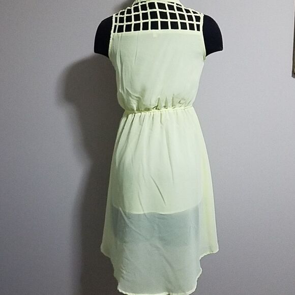 Live 4 Truth Yellow High Low Cage Top Dress (S) - Picture 2 of 4